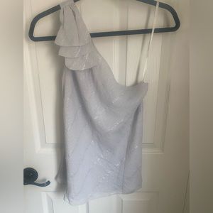 Club Monaco asymmetrical sleeveless blouse